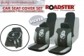 Roadstar Dragon 13 Pc Car Seat Cover Set Silver Black 81066C *Out of Stock*
