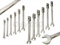 Professional Trade Quality 12pc Flexi-Head Socket-Open End Metric Spanner Set 0853ERA *Out of Stock*