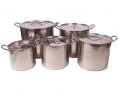 Prima 5pc Stainless Steel Stock Pot Set 11043C  (all to go back to manufactuer not good quality)