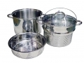 Prima Stainless Steel 7.6 Litre 4 Pce Pasta Cooker Set with Tempered Glass Lid 11131C *Out of Stock*