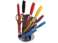 8 Pcs Multi Colour Waltmann und Sohn Kitchen Knife Set with Spining Acrylic Stand 14018C_MULTI *Out of Stock*