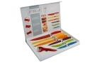 7 Pc Multi Colour Waltmann und Sohn Kitchen Knife Set with Rubber Handles 14019C-MULTI *Out of Stock*