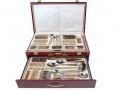 Waltmann und Sohn 95 Piece Chelsea Cutlery Set in Gloss Finish Mahogany Wood Effect Canteen Case 14147C *Out of Stock*