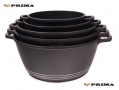 Prima Chef Quality 5pc Non Stick Cookware Set with Stainless Steel and Glass Lids in Black 15180C *Out of Stock*