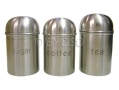 Prima 3 Piece Stainless Steel Canister Set Coffee Tea Sugar 17110C *Out of Stock*