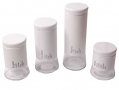 Prima 4 Piece Glass Jar Set with White Colour Coating 18149C *Out of Stock*