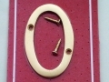 Securit Highly Polished Brass 3 Door/Gate Numerals 0 S2500
