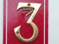 Securit Highly Polished Brass 3 Door/Gate Numerals 3 S2503 *Out of Stock*