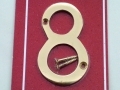 Securit Highly Polished Brass 3 Door/Gate Numerals 8 S2508