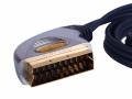 Oxi-Gold Scart Plug To RCA Plugs & S-VHS 1.5M 2143SVHS-G/C