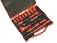 Professional 1000 Volt Insulated 16 Piece 3/8\" VDE Socket Set Missing Ball Bearing on Large Extension  2770ERA-RTN1