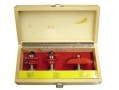 Professional 3 Piece Tungsten Carbide Tipped Router Bit Set in Wooden Case 58054C *Out of Stock*