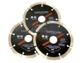 3Pc High Quality 4.5" Wet and Dry Diamond Cutting Blades Disc 65029C *Out of Stock*