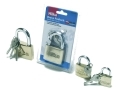 Hilka Heavy Duty Solid Brass Padlock Pro Craft 50mm Fully Hardened Shackle with 3 Keys HIL70700050 *Out of Stock*