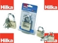 Hilka Heavy Duty Solid Brass Padlock Pro Craft 40mm Fully Hardened Shackle with 3 Keys HIL70700040 *Out of Stock*