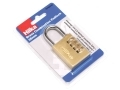 Hilka 38mm Solid Brass Combination Padlock Fully Hardened Shackle 10,000 Combinations HIL70760038 *Out of Stock*
