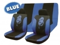 Roadstar Dragon 6 Pc Car Seat Cover Set Blue Black 81061C *Out of Stock*