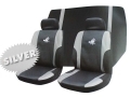 Roadstar WRX 6 Pc Car Seat Cover Set Silver Black 81069C *Out of Stock*
