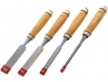 Am-Tech 4 Pc Professional Chisel Set with Wooden Handles AME0600 *Out of Stock*