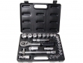 Am-Tech Professional 25 Pc 1/2\" Drive Socket Set in Blow Moulded Case 8 - 32mm AMI0460 *Out of Stock*
