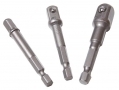 Am-Tech 3pc Hex Drive Mini Extension Bar Set 1/4\" 3/8\" and 1/2\" for Drills AMI5700 *Out of Stock*