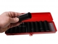 Am-Tech 12 Piece 1/2\" Deep Metric Impact Socket Set in Metal Case 10 - 24mm AMI7200 *Out of Stock*