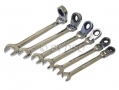Am-Tech Trade Quality 6 Piece Flex Head Combination Ratchet Spanner Set 72 Teeth 8 - 17mm AMK1450 *Out of Stock*