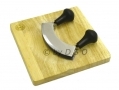 Apollo Mezzaluna Chopping Rubberwood Board and Knife Set AP6482 *Out of Stock*