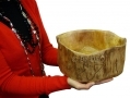 Apollo 30cm Hand Crafted Burr Wood Fruit Bowl Cracked Side AP7102-RTN1 (DO NOT LIST) *Out of Stock*