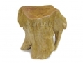 Apollo Hand Carved Burr Wood Stool Cracked on Top AP7103-RTN1 (DO NOT LIST) *Out of Stock*