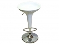 Apollo Pair of Hydraulic Bar Stools Bombo Style in White AP8216 *Out of Stock*