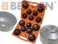 BERGEN Professional 16 Piece Cup Type Oil Filter Wrench Set BER3026 *Out of Stock*
