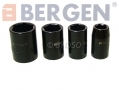 BERGEN 35 Piece 1/2\" and 3/8\" inch Shallow Impact Sockets Metric and AF BER0886 *Out of Stock*