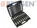 BERGEN Trade Quality 30 Piece Hex Allen Key Set S2 Steel in Blow Moulded Case BER1107 *Out of Stock*