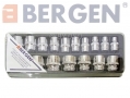 BERGEN 17 Piece 3/8 Drive Spline Shallow Socket Set in Blow Moulded Tray 8-24mm BER1111(DISCONTINUED) *Out of Stock*