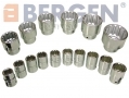 BERGEN Professional 20 Piece Industrial Quality 3/4\" Sq Dr 19-50mm Multi Drive Spline Socket Set BER1091 *Out of Stock*