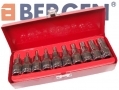 BERGEN Professional 10 Piece 1/2 inch Drive Torx Star Bit Socket Set S2 Steel BER1128 *Out of Stock*