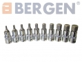 BERGEN Professional 10 Piece 1/2\" Drive Hex Bit Socket Set BER1135 *Out of Stock*