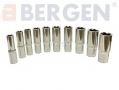 BERGEN Professional 10 Piece 3/8 Drive 10-19mm Deep Single Hex Socket Set BER1156 *Out of Stock*