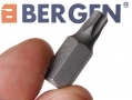BERGEN 17 Pce 1/2\" Dr. Chrome Vanadium Torx Bits Set 75 and 30mm Long T20 - T55 BER1180 *Out of Stock*