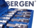 BERGEN Trade Quality 13 pc Metric Hex Bit Socket Set 2 to 14mm in Case BER1185 *Out of Stock*