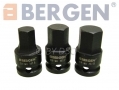 BERGEN Prof 8 Piece 1/2\" Drive Metric Impact Socket and Bit Set BER1308 *pls see US1308* *Out of Stock*