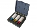 BERGEN 3Pc 1/2" Alloy Wheel Deep Impact Socket Set with Nylon Sleeve BER1319 *Out of Stock*