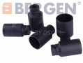 BERGEN Professional 5 Piece 1/2\" inch Drive Hub Impact Socket and Bit Set 12 Sided 30 to 36mm BER1341 *Out of Stock*