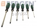BERGEN 6 Piece Trade Quality Screwdriver Set with TRP Grips and Chrome Vanadium Shafts BER1508 *Out of Stock*