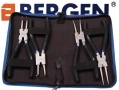 BERGEN Professional 4pc 180mm Circlip Pliers Internal External Set in Canvas Case BER1755 *Out of Stock*