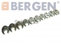 BERGEN 10 Piece Metric Crowfoot 3/8\" Drive Spanner Socket Wrench Set on Rail BER1801 *Out of Stock*