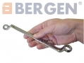 BERGEN Trade Quality 7 Piece Double Hex 75° Swan Neck Ring Spanner Set 6-19mm Damaged Pouch BER1875-RTN1 (DO NOT LIST) *Out of Stock*