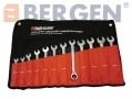 BERGEN Professional Trade Quality 12 Piece Metric Combination Ratchet Spanner Set 8-19mm BER1890 *Out of Stock*