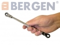 BERGEN Professional 10 piece Long Double Flexi Head Ratchet Ring Spanner Set 72 Teeth BER1897 *Out of Stock*